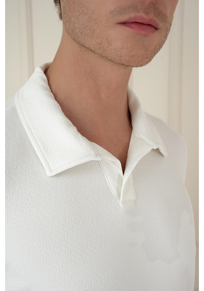 Efor Ts 890 Slim Fit Ekru Spor T-shirt Ekru
