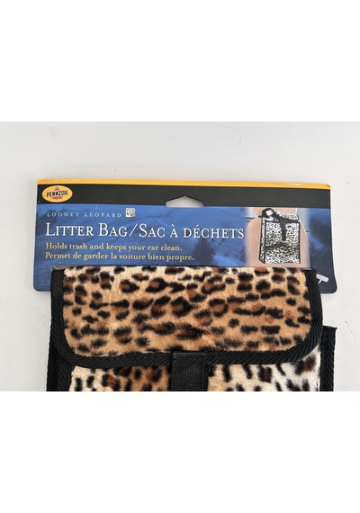 Leopar Desenli Oto Koltuk Arkası Organizer Çanta 21x19x7cm