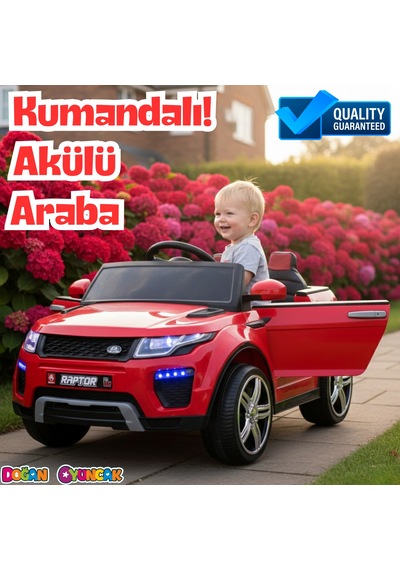 Raptor Gt Kırmızı Uzaktan Kumandalı 4x2 12 Volt Akülü Araba - Rc Land Rover Akülü Araba Range Rover Çok Renkli