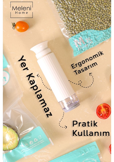 1 Adet Manuel Vakum Pompası Beyaz