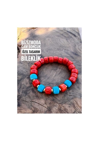 Cam Bodrum Boncuk Bileklik Cam Boncuklu Bileklik Kırmızı 89566301