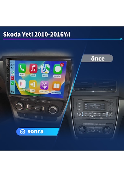 Skoda Yeti 2010-2016 Yıl Multimedya 8-128 Gb Navigasyon