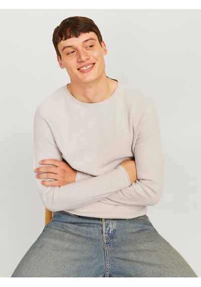 Jack & Jones Jack Jones Erkek Örme Kazak 12258407 Krem