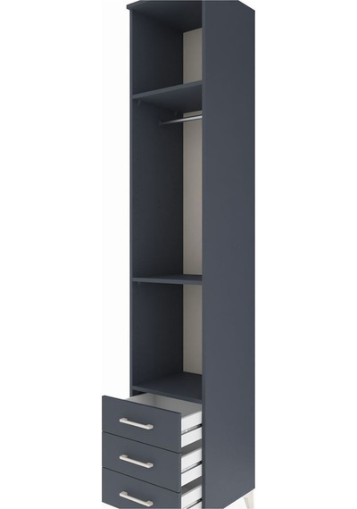 Hyperion Dolap 3 Raflı 3 Çekmeceli Tek Askılı 44x44x243 Antrasit-antrasit Antrasit Hyperion Dolap 3 Raflı 3 Çekmeceli Tek Askılı 44x44x243 Antrasit-antrasit Antrasit