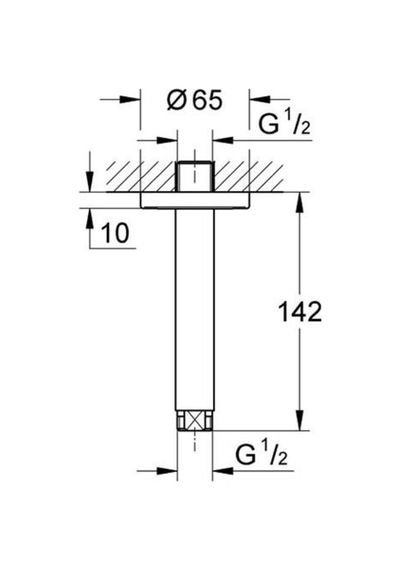 Grohe Rainshower Duş Başlığı Dirseği 142 Mm - 28724000 Krom