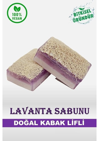 Soap El Yapımı Doğal Kabak Lifli Gliserinli Lavanta Sabunu 2 Li - 330799540 Diğer