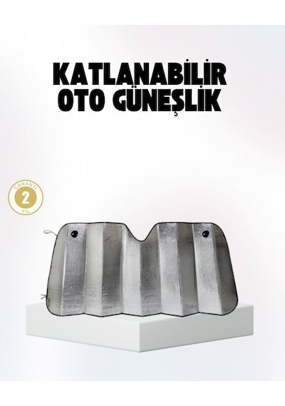 Techmrt Otomobil Güneşliği Katlanabilir Tasarım Ve Süngerli Isı Yalıtımı
