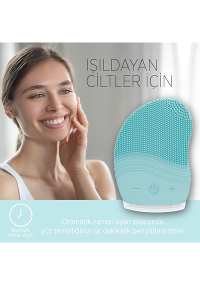 Polosmart Marka Psc03 Sonic Titreşimli Yüz Temizleme Cihazı - Turkuaz