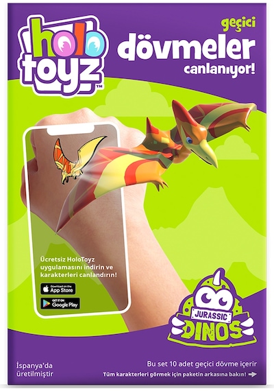 Holotoyz Tattoo Jurassic Dinos Ar Uyumlu Geçici Dövme