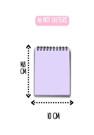 Ayrex Premium Pastel Renk İkili Defter Seti - Renkli Sayfalı A5 Spiralli Defter & A6 Not Defteri - 50 Yaprak Şeffaf K Genel