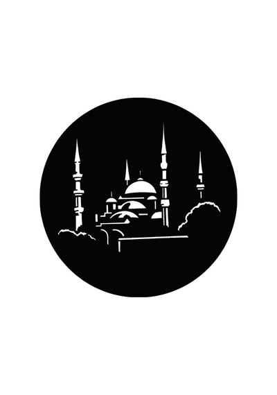 Cami Silueti Model 2 Oto Özel Yeni Sticker 20 X 20 Cm