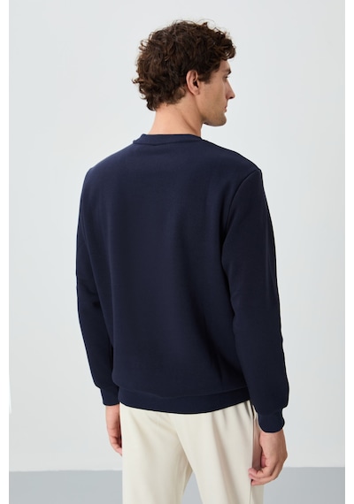 Air Jones Tommy Life Omar Lacivert Şardonlu Erkek Sweatshirt - 88137 Lacivert