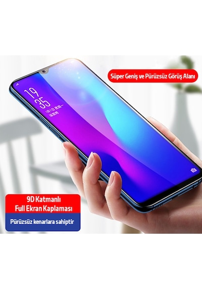 Ally Oppo Realme C21 Full Glue-Tempered Cam Ekran Koruyucu Siyah (523753145)