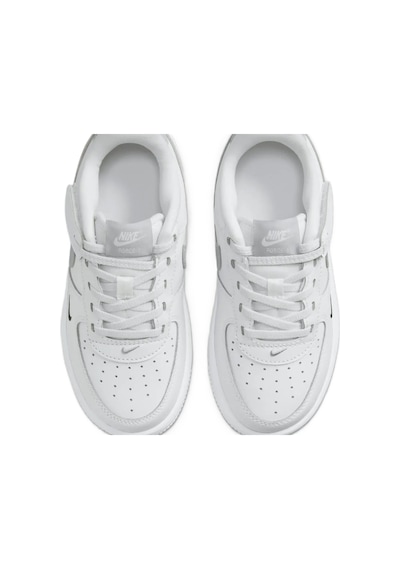 Nike Force 1 Low Easyon Af1 Leather Unisex Sneaker White Unisex Lastik Bağcıklı Hakiki Deri Günlük Çocuk Spor Ayakkabı Beyaz Beyaz