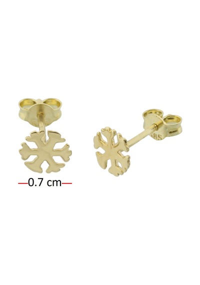 Altın Kar Tanesi Tragus Küpe Sarı Altın