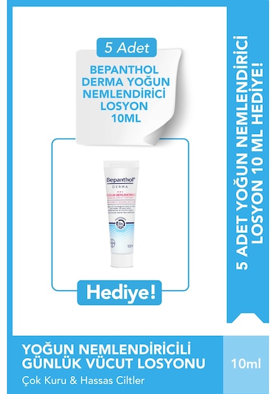 Bepanthol Derma Nemlendirici ve Besleyici Günlük Yüz Bakım Kremi SPF25 50 ML + Yoğun Nemlendirici Losyon 5 x 10 ML