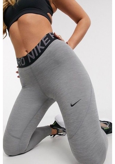Nike Pro Tigh Fit Full Length Leggings Toparlayıcı Tam Boy Gri Tayt Gri