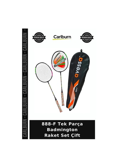Özel Üretim 888-f Tek Parça Badmington Raket Set Çift Hobi Müsabaka Aktivite
