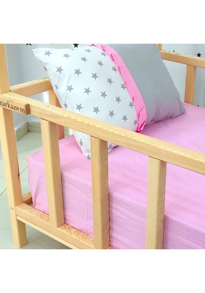Markaawm Montessori Yatak Çatılı Karyola Doğal Çam Kapadokya