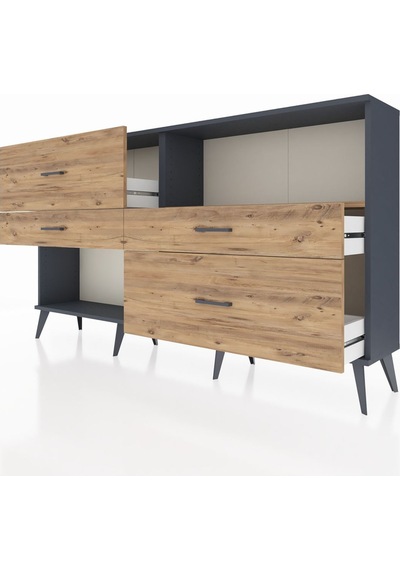 Arges Konsol Tek Raflı 4 Çekmeceli 176x30x99 Antrasit-çam Atlas Çam/atlas Çam - Antrasıt Arges Konsol Tek Raflı 4 Çekmeceli 176x30x99 Antrasit-çam Atlas Çam/atlas Çam - Antrasıt
