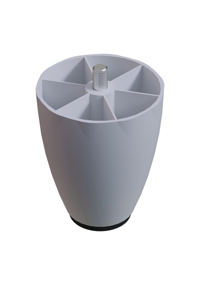 Cateksss 10 Cm 3/8 Kalın Diş Beyaz Plastik Mobilya Yükseltici Koltuk Kanepe Armut Tombul Ayağı Ayakları - 20 Li Paket