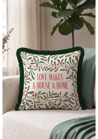 Botanik Yılbaşı Floral Dal Motifli Saçaklı Yastık Kılıfı - Zarif Noel Yeşil Püsküllü Kırlent Kılıfı Kadim Atlas Halo Botanik Yılbaşı Floral Dal Motifli Saçaklı Yastık Kılıfı - Zarif Noel Yeşil Püsküllü Kırlent Kılıfı Kadim Atlas Halo