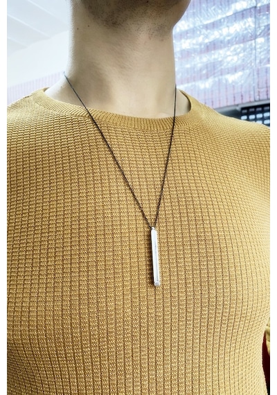 Kişiye Özel Nested Çift Isimli Çubuk Bar Unisex Kolye Eck32