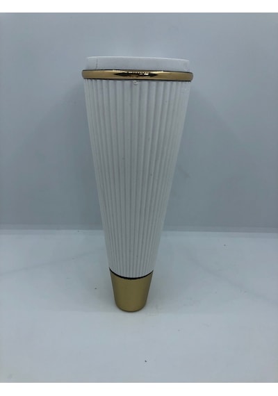 Karakoçaksesuar Plastik,19 Cm Beyaz-Gold Koltuk,Berjer,Mobilya Ayağı (4 Adet)