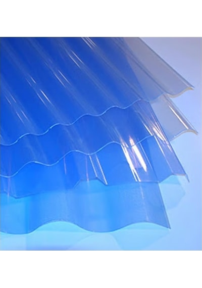 Oluklu Çatı Kaplama Levhası, Pvc, Şeffaf, 87,5x250 Cm, 0,7 Mm 1 Adet 2,1875 M2