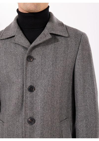 Hackett Gri Erkek Slim Fit Kaban Hm403240