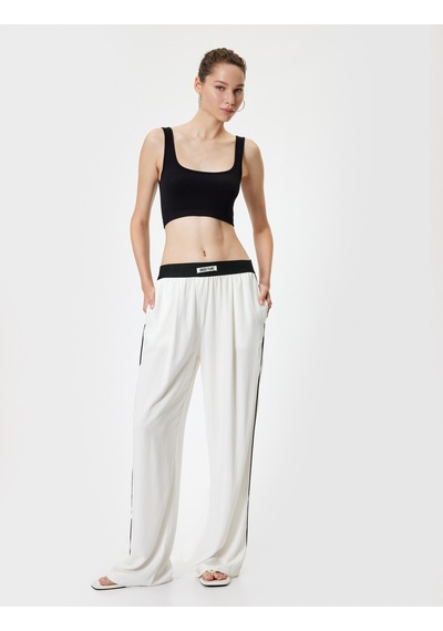 Koton Keten Karışımlı Pantolon Oversize Geniş Paça Beli Lastikli Cepli Biyeli Kırık Beyaz 4sal40141ıw Ekru Koton Keten Karışımlı Pantolon Oversize Geniş Paça Beli Lastikli Cepli Biyeli Kırık Beyaz 4sal40141ıw Ekru