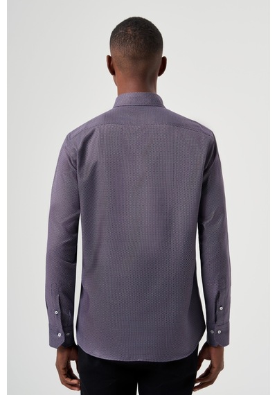 Bisse Erkek Regular Fit Paşa Yaka Spor Gömlek Lıla Gm23k232050 D44 Lila
