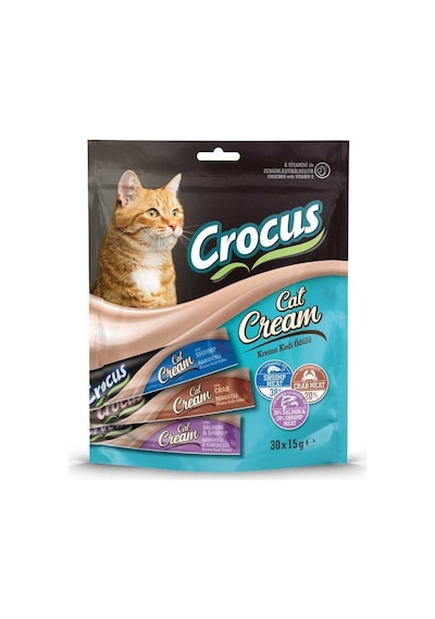 Crocus Çoklu Somon Karides & Karides & Yengeç Krema Kedi Ödülü 4 15 Gr