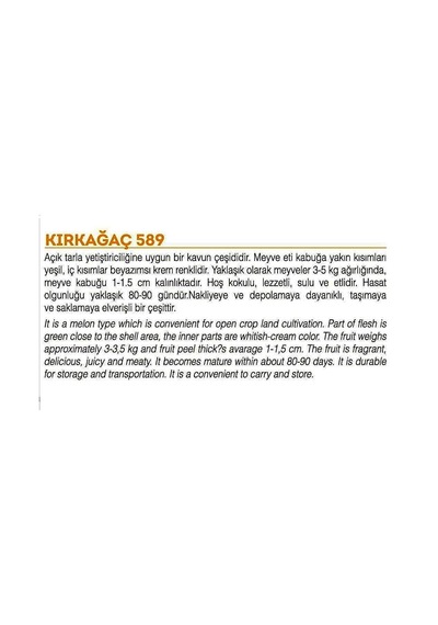 Ata Tohumu Yerli Doğal Kavun Kırkağaç-589 Tip 100 Adet Tohum Sku: Smgstkad88c2b9ac Açık Gri