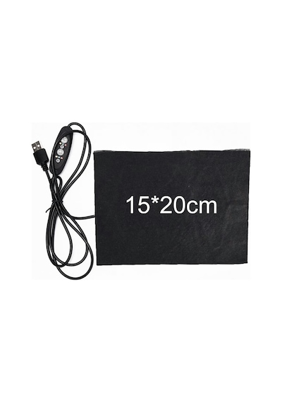 Usb Termal Isıtıcı Ped Karbon Fiber 5V Ayarlı Isıtmalı Giyim N11.4039