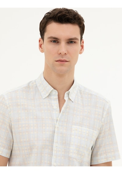 Pierre Cardin Erkek Taş Gömlek Kısa Kollu 50284924-vr049 Taş