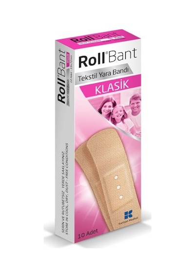 Roll Bant Klasik Tekstil Yara Bandı 30 x 10 Adet