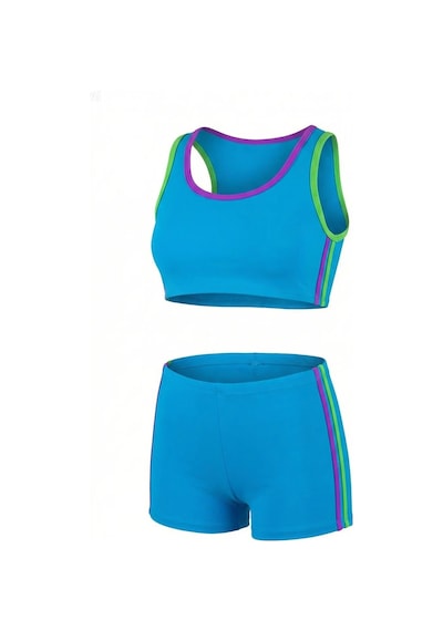 Endeep Kız Çocuk Açık Mavi Bustiyer Şortlu Yüzücü Mayo Bikini Takımı