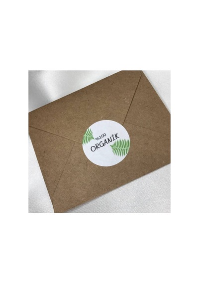 Organik Sticker %100 Organik Etiketi 4 Cm 250 Adet Çok Renkli