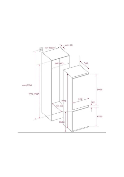 Teka RBF 73350 FI 242 L No Frost Ankastre Buzdolabı
