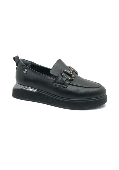 Venüs Earth Hakiki Deri Comfort Casual Oxford Ortopedik Kadın Ayakkabı Siyah