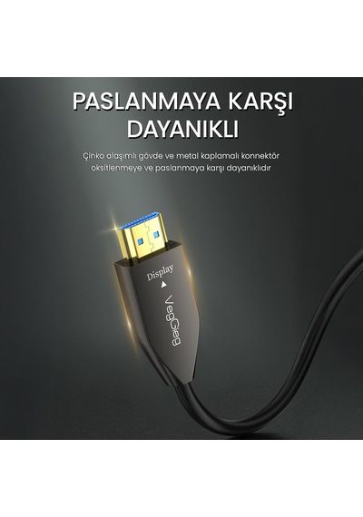 8k/60hz 4k/120hz 48gbps Hdr Arc Hdcp Fiber Optik Hdmı 2.1 Kablo 40 Metre