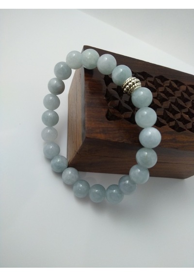 Balıkhediyelikfoto Akuamarin Taşi Bileklik Doğaltaş Unisex Bileklik N11.67971 Çok Renkli