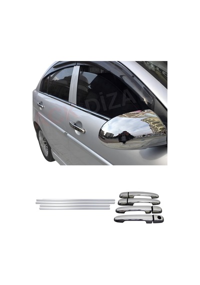 Hyundai Accent Era Krom Cam Çıtası + Krom Kapı Kol 2'li Set A+paslanmaz Çelik