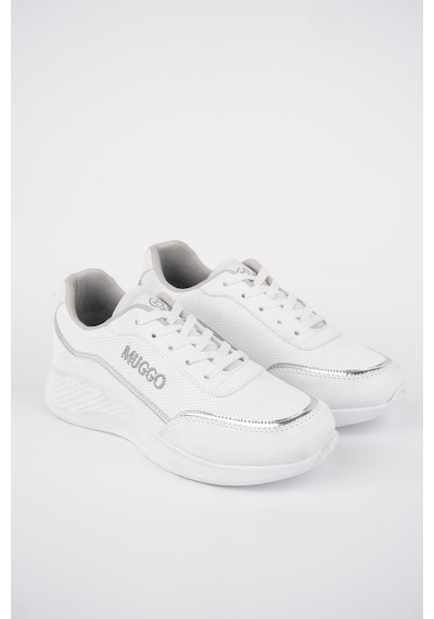 Muggo Happy Garantili Kadın Ortopedik Günlük Bağcıklı Şık Rahat Sneaker Spor Ayakkabı 001