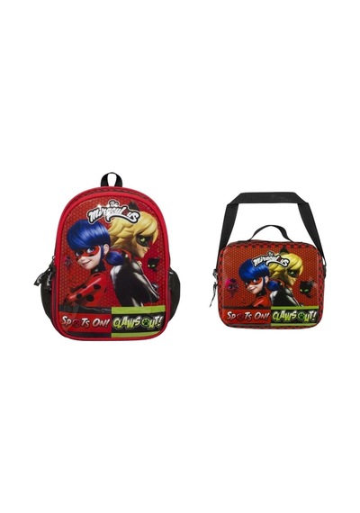 Ladybug Kabartmalı Ilkokul Sırt Çantası 2133 Ve Beslenme Çantası Karışık