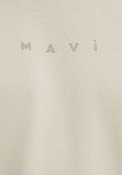 Mavi - Mavi Logo Baskılı Bej Tişört 0613305-70322
