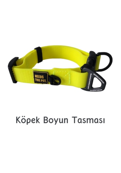 Interlaken Su Geçirmez Sağlam Sarı Köpek Boyun Tasması L Beden Sarı
