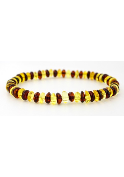Kehribar Bileklik Amorf Tasarım Ambergold Blk23-88 Çok Renkli