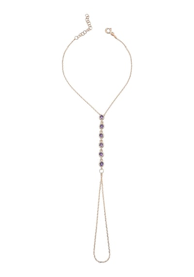 925 Ayar Gümüş Mor Taşlı Rose Su Yolu Şahmeran - 45099201 Rose Gold
